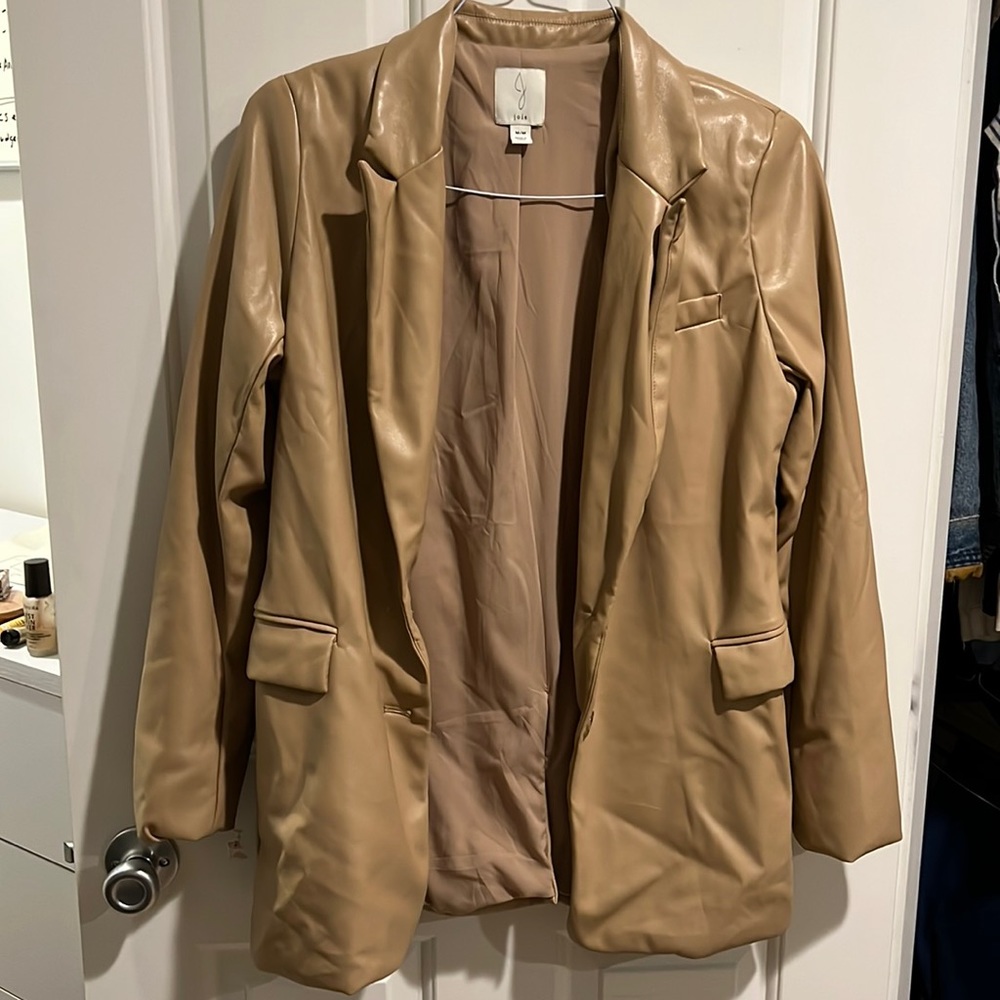 Leather blazer